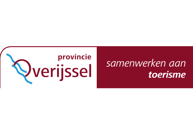 Provincie Overijssel logo in rood kader