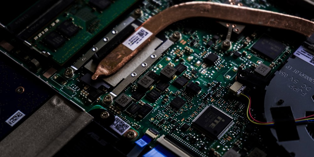 Close up van een chip
